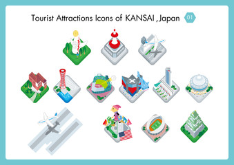Fototapeta premium 関西（京都・大阪・神戸）の観光スポット 01