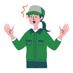 宅配員　女性　びっくり