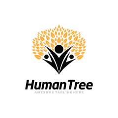 Human Tree Creative Logo Vector