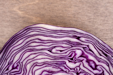 Obraz premium Cut head of red cabbage