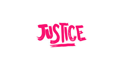 Justice lettering