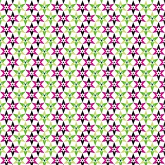 The Amazing of Colorful Flower Purple, Black and Green, Abstract Pattern Wallpaper