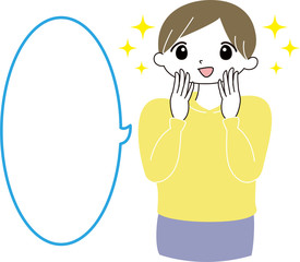 喜ぶ　輝く　男性　おしゃれなフレーム付き