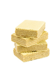 Four wafers isolated on a white background.
