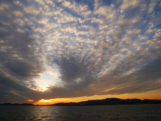 sunset over the sea