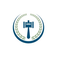 Justice and law logo vector icon