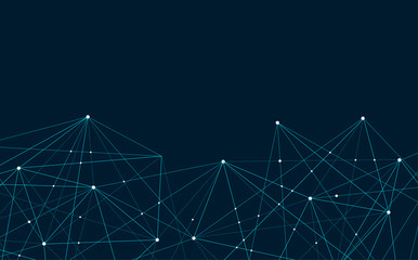 Connect lines and dots. Internet connection. Abstract sense of science and graphic design. Banner template for technology background. Vector illustration