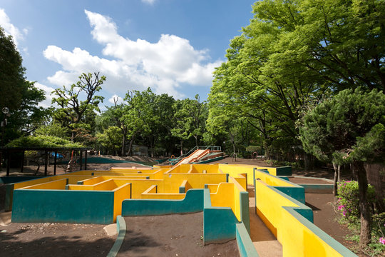 羽根木公園迷路の遊び場 東京都世田谷区 Stock Foto Adobe Stock