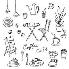 カフェイラストセット