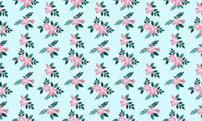 Valentine banner design with leaf and flower elegant pattern background.