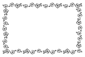 桃の花　フレーム　1色