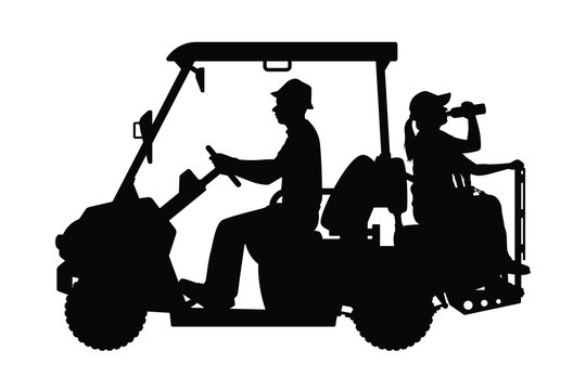 recommend clip art: Golf car silhouette vector