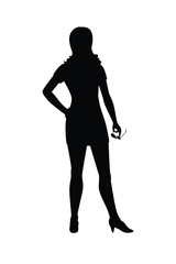 Sexy woman silhouette vector