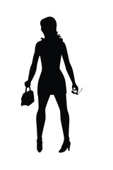 Sexy woman silhouette vector