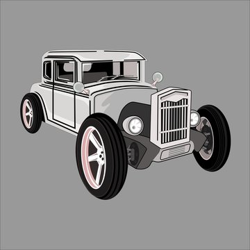 Cartoon vector illustration car,hotroad