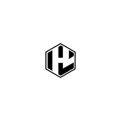 HL H L logo initial letter design template