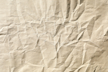 Crumpled brown paper background texture