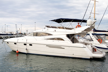 A modern sea yacht.