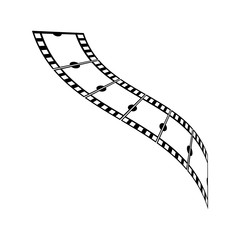 abstrack filmstrip Logo Template vector illustration design