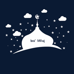 mosque with stars and green background March