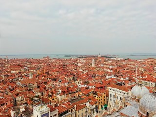 panoramic view of one part of the city from the height of St. Mark's tower,