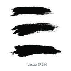brush strokes watercolor background. Vector black paint