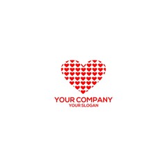 Love in Love Logo Design Vector