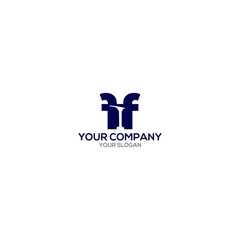 FF shoemaker tool logo design vector