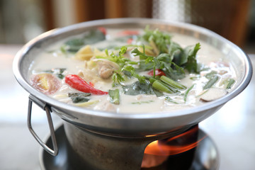 Chicken Coconut Soup , Thai local food traditional