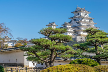 Himeji castle in the autumn day. Japan