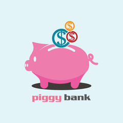 Piggy Bank icon vector illustration logo template for many purpose