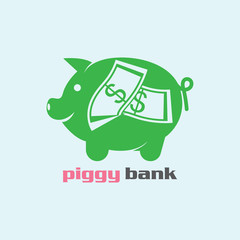 Piggy Bank icon vector illustration logo template for many purpose