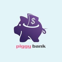 Piggy Bank icon vector illustration logo template for many purpose
