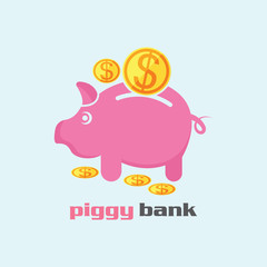 Piggy Bank icon vector illustration logo template for many purpose