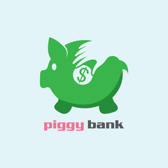 Piggy Bank icon vector illustration logo template for many purpose