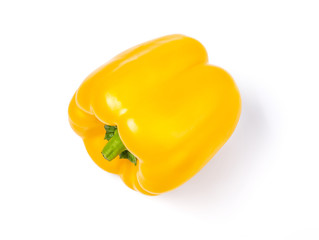 sweet yellow pepper isolated on white