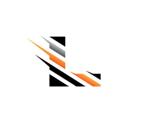 Abstract Initial Letter L Fast Technology logo icon vector design concept.
