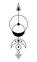 Abstract geometric symbol. Sacred geometry sign.