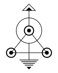 Abstract geometric symbol. Sacred geometry sign.