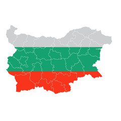 ブルガリア　 国旗　地図　アイコン