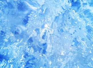 Blue ice, arctic ice background.