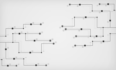 Abstract digital geometric background with connecting lines and dots. High-tech global network connection concept. Modern banner design. 