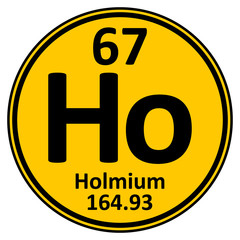 Periodic table element holmium icon.