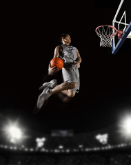 Basketball player players in action