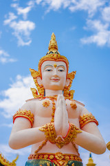 Obraz premium Huay Sai Khao Temple With modern and beautiful applied art in Chiang Rai, Thailand.