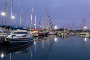 Fototapeta premium Athens, Greece - Dec 21, 2019: Marina of Flisvos in Athens, Greece