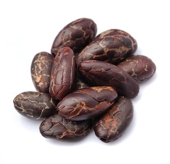 Cocoa beans closeup