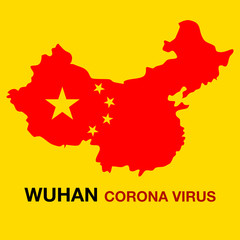 Wuhan, China coronavirus 2019-nCoV concept.Template for background, banner, poster and infographic with text inscription.