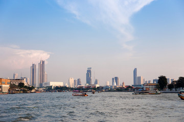 landscape of river view of Bangkok Thailand