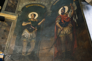 Bucharest, Romania - Dec 14, 2019: St. Antony's Orthodox Church, known as the Church of the Annunciation (Biserica Sfantul Anton) in Bucharest, Romania.